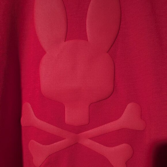 NEW! Psycho Bunny | Sacramento Long Sleeve Tee In Brilliant Red - Picture 9 of 13
